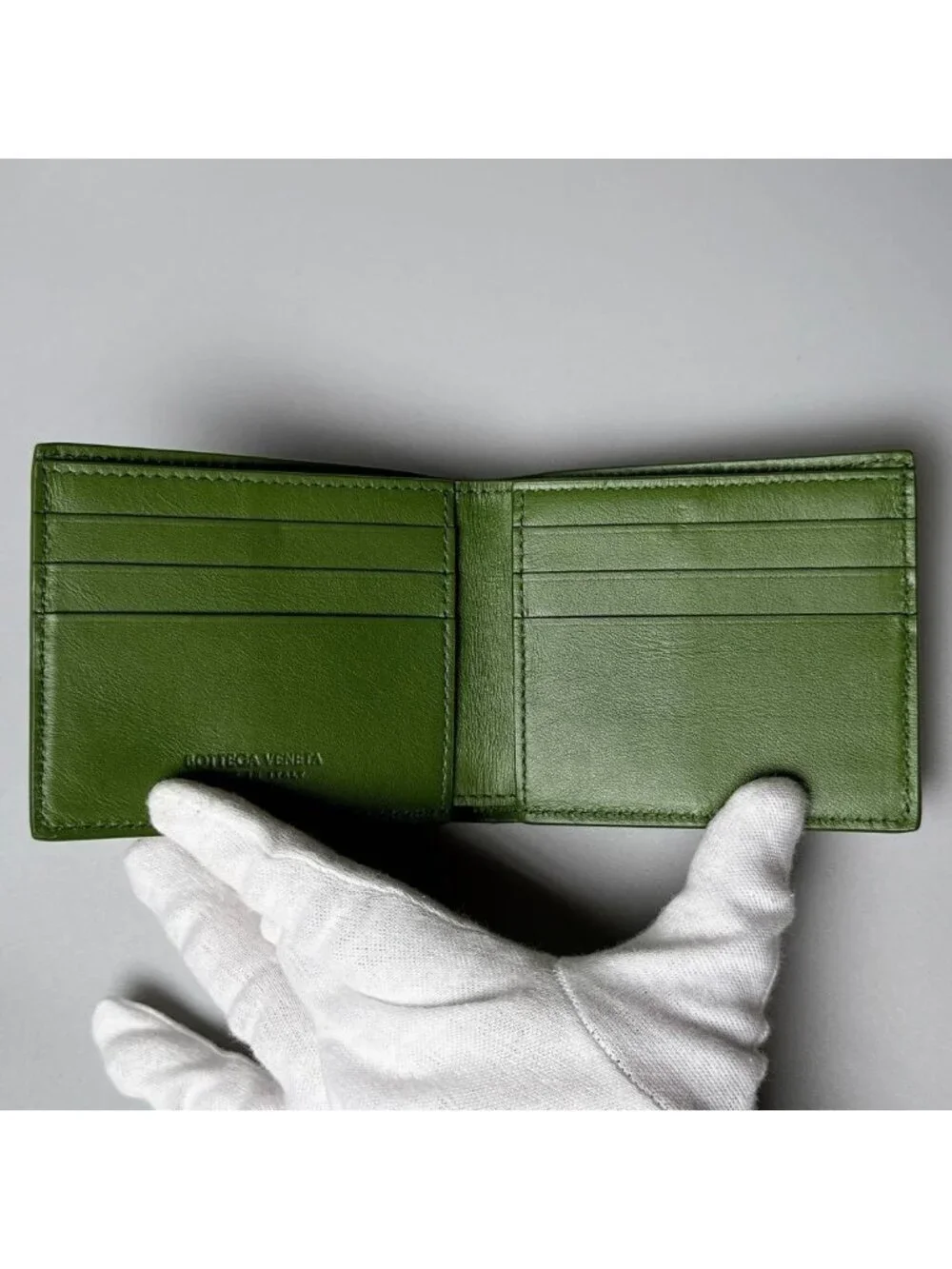 Bottega Veneta Cassette Bifold Wallet Green